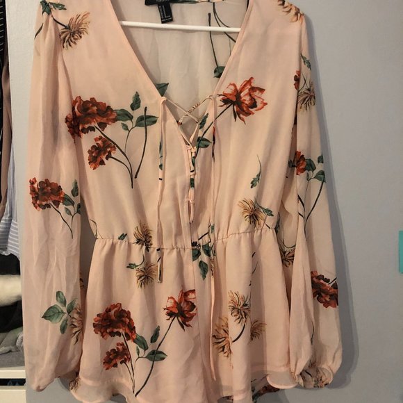 Forever 21 Floral Romper - Picture 1 of 3